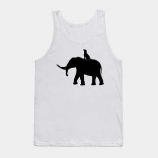 elephant and dog sitting Tank Top